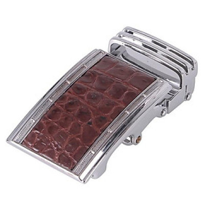 HT9209-10-11-12 - Đầu khóa da cá sấu Huy Hoàng 3,5 phân đầu trắng màu đen, nâu đất, vàng bò, nâu đỏ