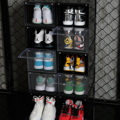 COMBO 5 HỘP ĐỰNG GIÀY NHỰA CỨNG TRONG SUỐT CỬA MỞ NAM CHÂM RAPBOX | HỘP CAO CẤP - KÍCH THƯỚC 35.5x26x20.5cm