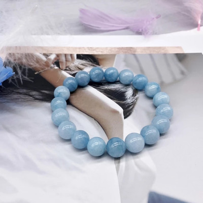 Vòng tay phong thủy, vòng tay nữ đá Aqua xanh cho Nữ cầu Tài Lộc Duyên