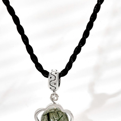 Dây chuyền đá thiên nhiên bọc hoa bạc - Ngọc Quý Gemstones