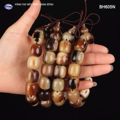 Vòng tay sừng vân nưa bò Châu Phi đốt trúc (BH605N) Phú quý và trường tồn 