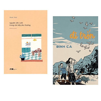 Combo 2 cuốn Tiểu Thuyết Hay về Gia Đình : Nguyện Ước Cuối Trong Căn Bếp Yêu Thương + Đi Trốn (Tặng kèm Bookmark Happy Life ) 