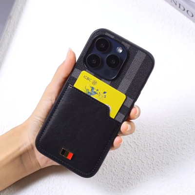 Ốp lưng dành cho iPhone 14 Pro Max, iPhone 14 Pro, iPhone 14 Plus, iPhone 14 hiệu Mentor VII Pocard da chống sốc, có ngăn cài thẻ, cao cấp - Hàng chính hãng