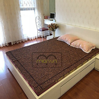 Chiếu Hạt Gỗ Hương Đỏ Cao Cấp - Kích Thước 1,5mx1,9m hạt 1.2cm ( video , hình thật )