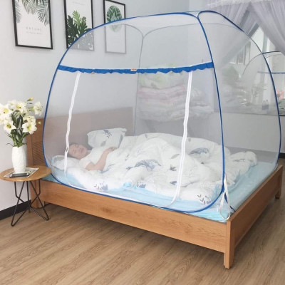 Màn Chụp Cao Cấp Mộc Miên Đỉnh Rộng - Kích thước 1,6mx2m Không Hoạ Tiết ( Hà Nội )