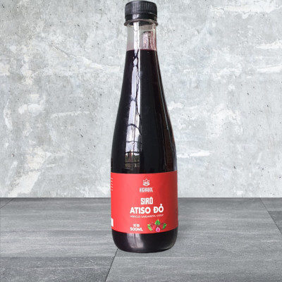 Siro Atiso đỏ hỗ trợ thanh nhiệt, đẹp da, giàu vitamin C,không chất bảo quản, chai 500ml