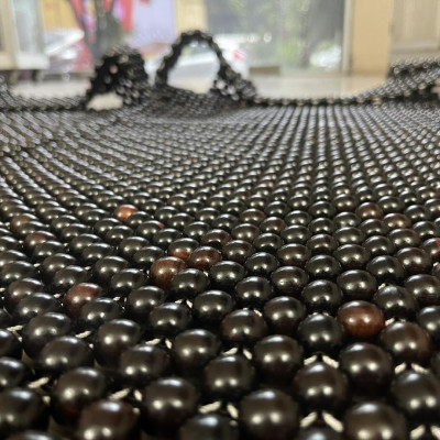 Chiếu Hạt Gỗ Mun Cao Cấp - Kích Thước 2,2mx2m hạt 1,2cm ( video , hình thật ) 