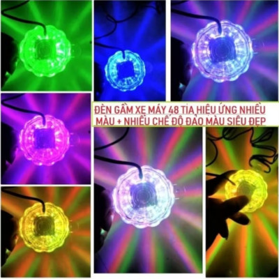 ĐÈN LED TRANG TRÍ DƯỚI GẦM XE SÁNG NHẤP NHÁY 48 TIA LED CỰC ĐẸP MẪU MỚI 