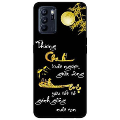 Ốp lưng dành cho Oppo Reno 6 - Reno 6 Z mẫu Thư Pháp Cha Mẹ Vàng