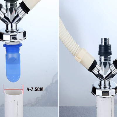 Bộ thoát nước máy giặt, thoát nước thải, nước thoát sàn nhà tắm, vệ sinh kiêm chống mùi hôi, ngăn côn trùng trào ngược – Bộ chia 3, MIHOCO 312