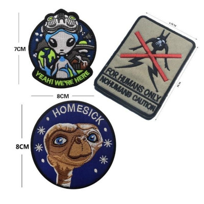 Patch_velcro người ngoài hành tinh dán quần áo_ba lô túi xách