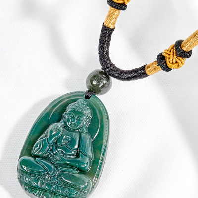 Mặt dây chuyền phật bản mệnh đá chalcedony - Ngọc Quý Gemstones