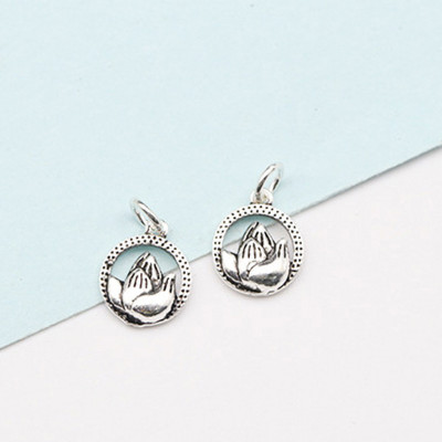 Combo 3 cái charm bạc hình hoa sen nhỏ treo - Ngọc Quý Gemstones