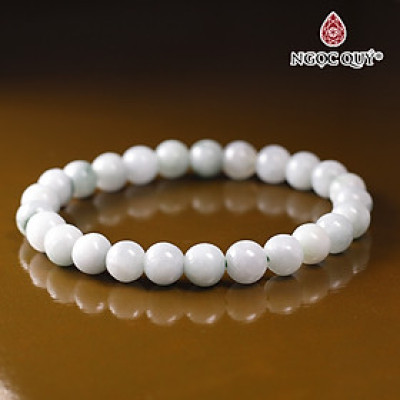Vòng cẩm thạch phỉ thúy hoa bay 7mm mệnh hỏa, mộc - Ngọc Quý Gemstones