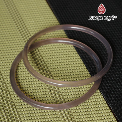 Vòng tay chalcedony tím (bản 3-4mm) - Ngọc Quý Gemstones
