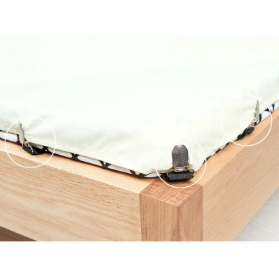 Set 4 kẹp ga giường có lớp đệm cao su Lidaco cố định drap chống xê dịch chất liệu inox không gỉ (Giao màu ngẫu nhiên)