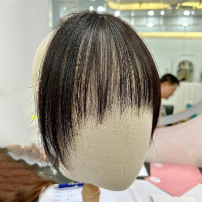 Mái nửa trước cắt tỉa sole tóc th.ật - Tóc Giả Vân Anh