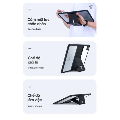 Ốp lưng XUNDD dành cho iPad A16 Gen 11 , Air 11inch M3 2025 , Air 13inch M3 Chống sốc có giá đỡ 3 chế độ - Hàng chính Hãng