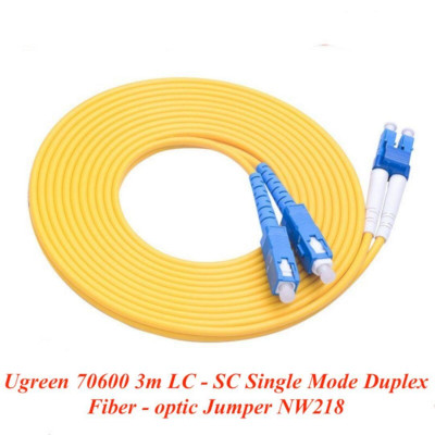 Ugreen UG70600NW218TK 3M LC-SC Màu vàng Cáp nhảy quang Single mode Duplex Fiber - HÀNG CHÍNH HÃNG