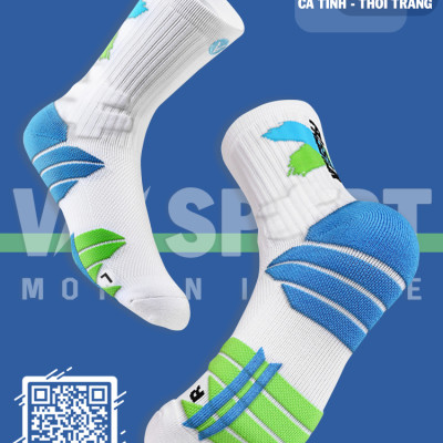 Tất Thể Thao Cổ Cao V-Pro - VNS025, Tất Bóng Rổ, Tất Cầu Lông, Tất Chạy Bộ...Thoáng Khí, Tạo Cảm Giác Thỏa Mái Khi Sử Dụng