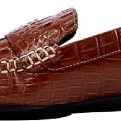 Giày Tây Nam Vân Cá Sấu Huy Hoàng HT7129 - Nâu