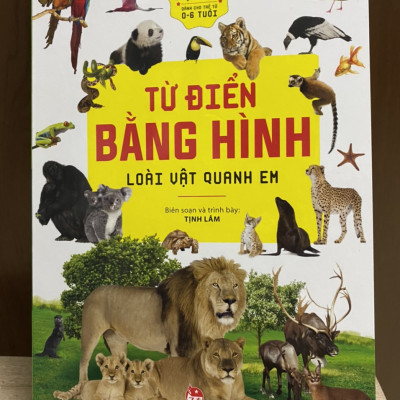 Combo 02 cuốn từ điển bằng hình song ngữ: Loài vật quanh em; hoa quả rau củ