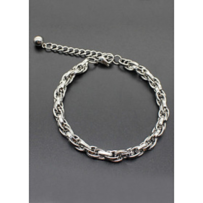 Lắc tay nam inox Hàn Quốc LT154 (Màu Bạc)