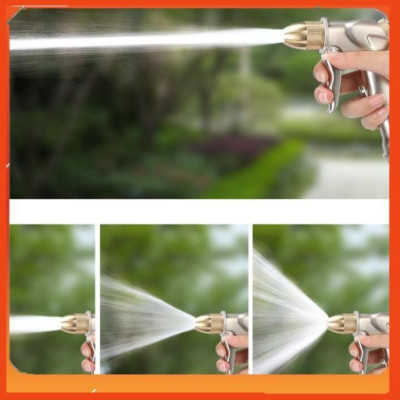 Bộ dây vòi xịt nước rửa xe, tưới cây . tăng áp 3 lần, loại 20m 206701-1 đầu đồng,cút,nối vàng+tặng mở chai