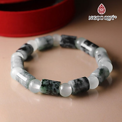 Vòng đốt trụ cẩm thạch hạt 8mm mệnh hỏa, mộc - Ngọc Quý Gemstones