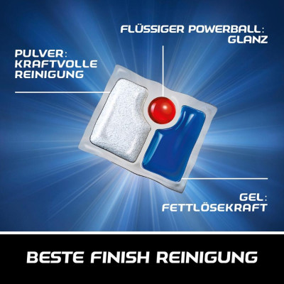 Viên Rửa Chén Bát Finish Quantum Ultimate Túi 60 Viên,  Nhập Đức Chính Hãng