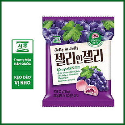 Kẹo dẻo trái cây vị nho Seoju Jelly in Jelly (23g)