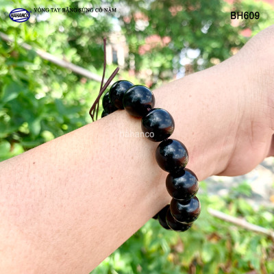 Vòng tay sừng trâu đen núm hồ lô (BH609B) Phong Thủy /Tài Lộc Sinh Thịnh Vượng
