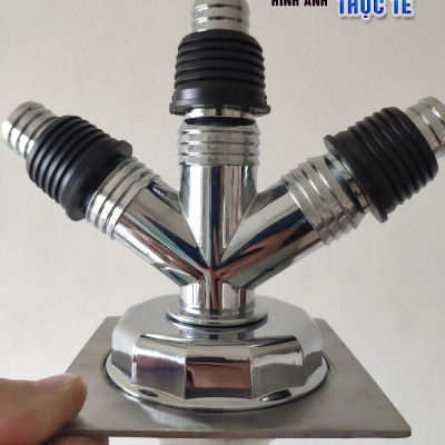 Bộ thoát nước máy giặt, thoát nước thải, nước thoát sàn nhà tắm, vệ sinh kiêm chống mùi hôi, ngăn côn trùng trào ngược – Bộ chia 3, MIHOCO 312