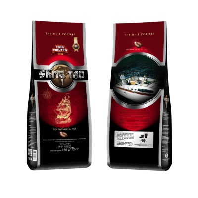 Cà Phê Rang Xay Trung Nguyên Legend Sáng Tạo 1 – Gói 340gr – 100% Robusta, Đậm Đen, Vị Đắng Mạnh
