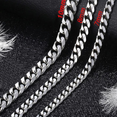 Dây chuyền nam titan thời trang rẻ đẹp thép không gỉ lặc xéo cao cấp trangsucpt cỡ 7mm PTDCNA157