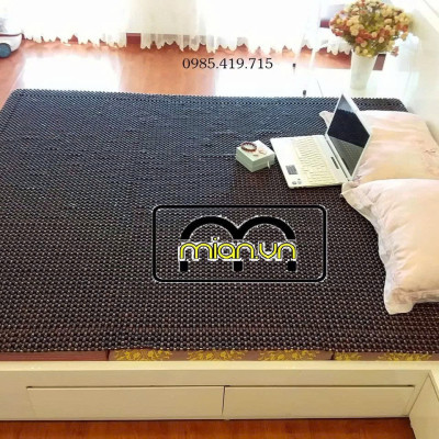 Chiếu Hạt Gỗ Mun Cao Cấp - Kích Thước 2,2mx2m ( video , hình thật ) 