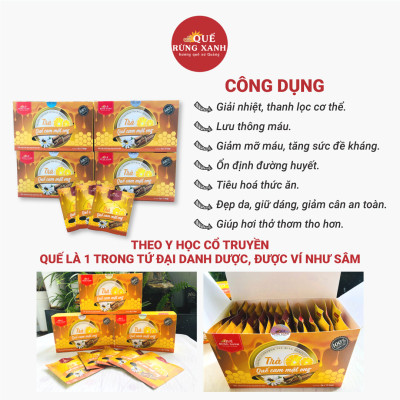 Trà quế cam mật ong Quế Rừng Xanh - sản phẩm độc quyền & duy nhất tại Việt Nam kết hợp 3 trong 1 - Cam, Quế, Mật ong - HÀNG CHÍNH HÃNG