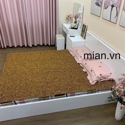 Chiếu Hạt Gỗ Bách Xanh Cao Cấp Hạt 1.6cm ( video , hình thật )