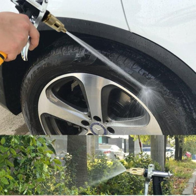  Bộ dây vòi xịt nước rửa xe, tưới cây . tăng áp 3 lần, loại 20m 206236 đầu đồng,cút đồng+ tặng đai