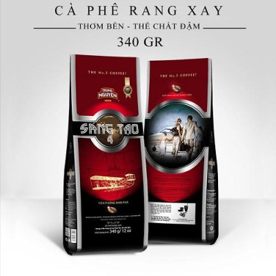 Combo 2 Bịch Cà Phê Rang Xay Trung Nguyên Legend Sáng Tạo 4 – Gói 340g – Gu Mạnh Cân Bằng, Dùng Ngon Với Đá & Sữa