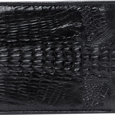 Ví Nam Da Cá Sấu Nguyên Con Nhỏ Huy Hoàng HT2225 (12.5 x 10 cm) - Đen