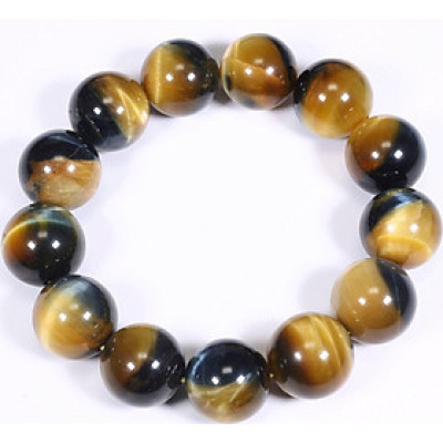 Vòng tay nam đá thạch anh mắt ưng AAA hạt đá 18mm mệnh thủy, mộc - Ngọc Quý Gemstones