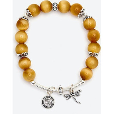 Vòng tay thạch anh mắt hổ vàng phối chuồn chuồn Ngọc Quý Gemstones