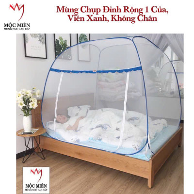 Mùng Chụp Tự Bung Cao Cấp Mộc Miên - Đỉnh Rộng 1m6x 2m
