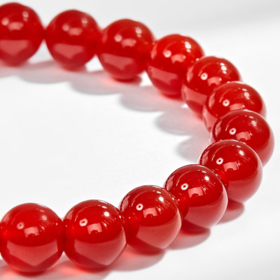 Vòng Tay Đá Mã Não Đỏ Charm Tuổi Tuất Bạc Mạ Vàng 24K Ngọc Quý Gemstones