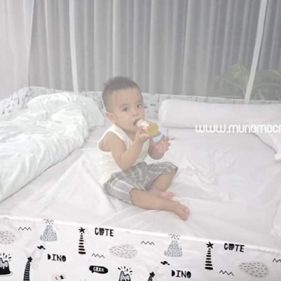 Màn Chụp , Mùng Chụp Đỉnh Rộng Cao Cấp Mộc Miên - Mẫu Xám Khủng Long 2 Cửa ( Hà Nội )