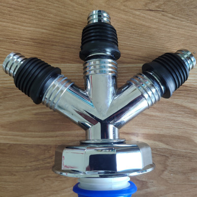 Bộ thoát nước máy giặt, thoát nước thải, nước thoát sàn nhà tắm, vệ sinh kiêm chống mùi hôi, ngăn côn trùng trào ngược – Bộ chia 3, MIHOCO 312