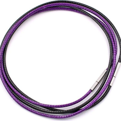 Combo 2 sợi dây vòng cổ cao su - đen + tím DCSEI1