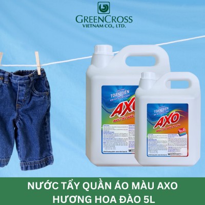 COMBO 4 CAN Nước tẩy quần áo màu đánh bay vết bẩn AXO 5 Lít Tiết Kiệm Hương Thanh Khiết