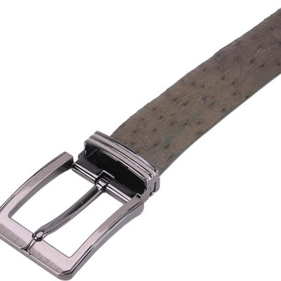 Thắt Lưng Nam Da Đà Điểu Bản Lớn Da Hột Đầu Kim Huy Hoàng HT4442 - Xanh Rêu